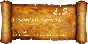 Lindenfeld Sarolta névjegykártya